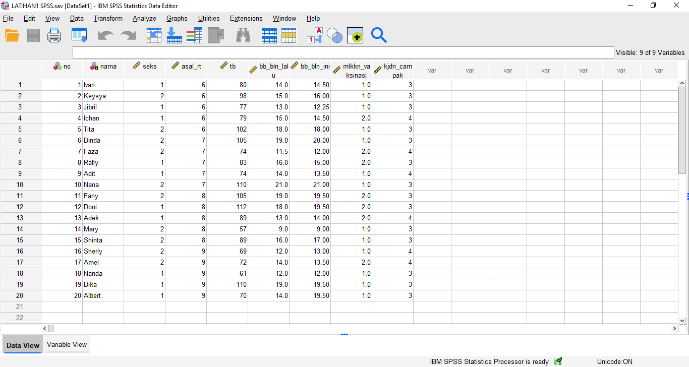 Data View